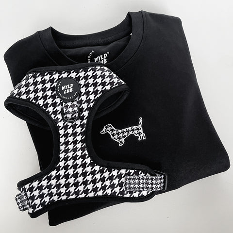 Unisex Premium Organic Embroidered Houndstooth Sweatshirt