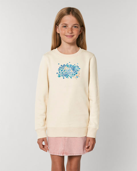 Organic Embroidered Wyld Heart BABY & KIDS Sweatshirt: Notting Hill Sky