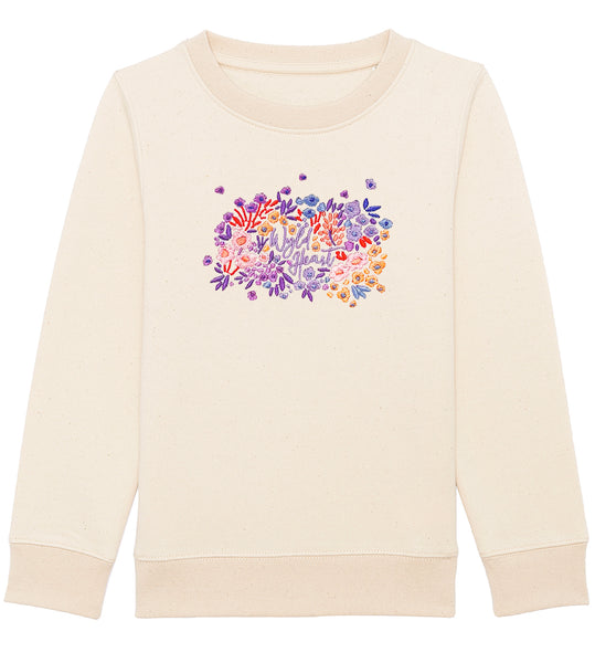 Organic Embroidered Wyld Heart BABY & KIDS Sweatshirt: Notting Hill Lilac