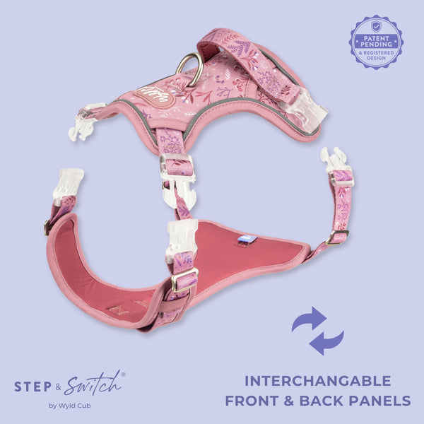 Step & Switch® Dog Harness: Chiswick Rosewood