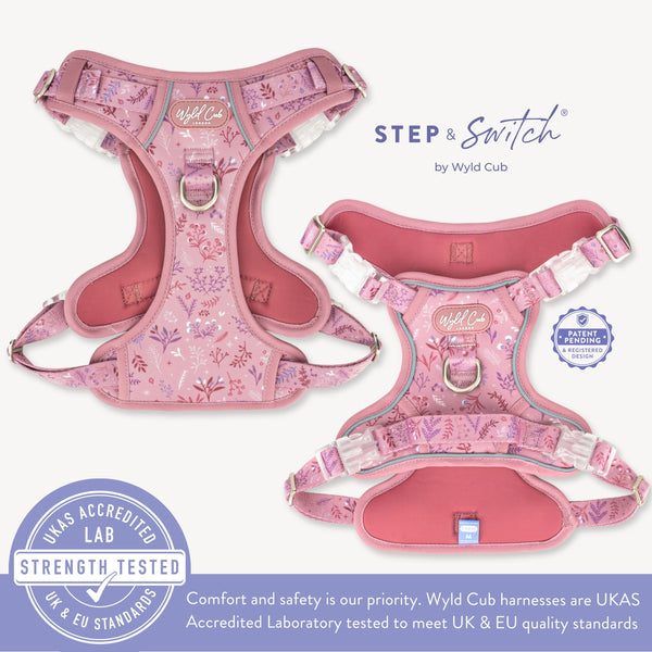 Step & Switch® Dog Harness: Chiswick Rosewood