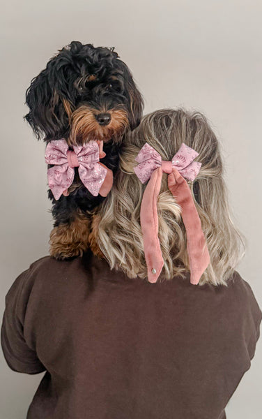 Bow Hair Clip: Chiswick Rosewood