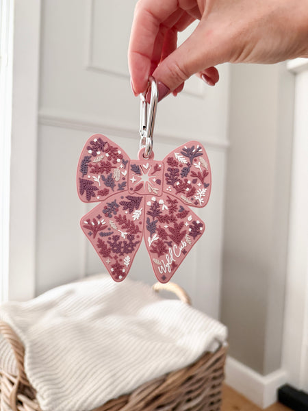 Dog Poop Bag Caddy Bow: Chiswick Rosewood
