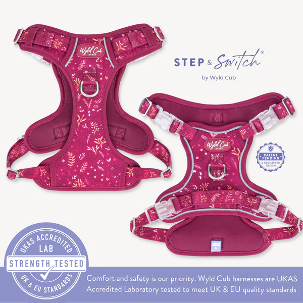 Step & Switch® Dog Harness: Chiswick Dragonfruit