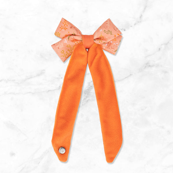 Bow Hair Clip: Chiswick Papaya