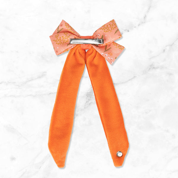 Bow Hair Clip: Chiswick Papaya