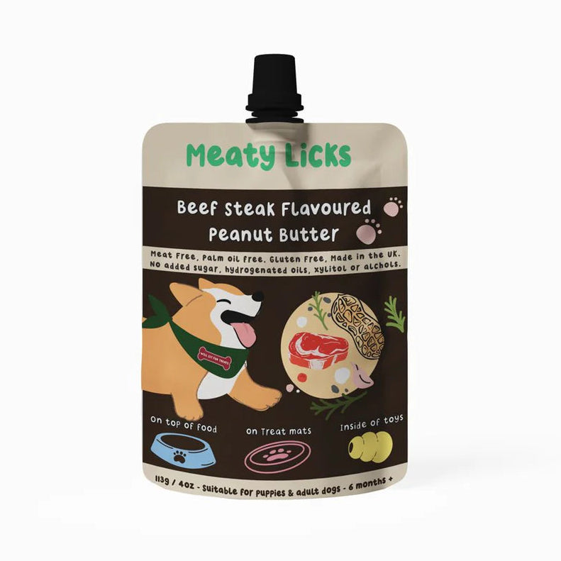 Meaty Licks Beef Steak Flavoured Peanut Butter