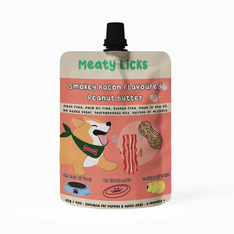Meaty Licks Smokey Bacon Flavoured Peanut Butter