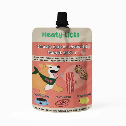 Meaty Licks Smokey Bacon Flavoured Peanut Butter