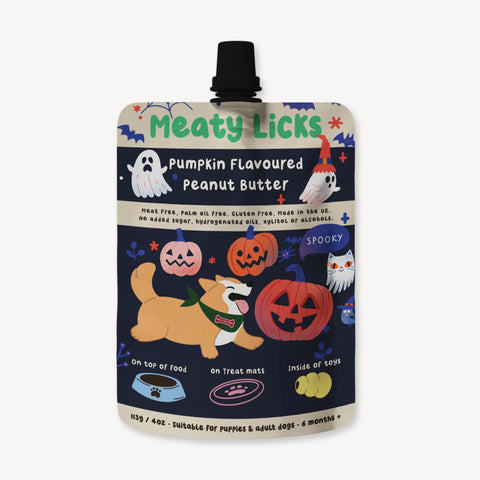 Meaty Licks Pumpkin Flavoured Peanut Butter