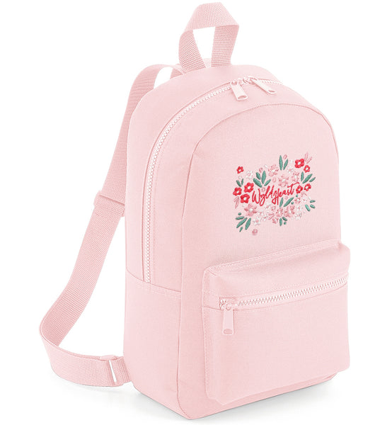 Wyld Heart Embroidered Mini Backpack: Rosé