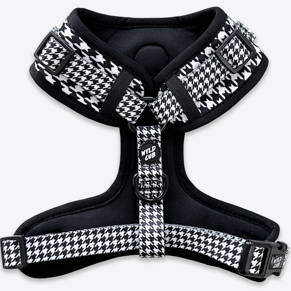 Adjustable Dog Harness: Knightsbridge Houndstooth