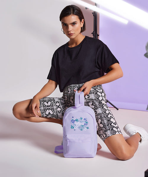 Wyld Heart Embroidered Mini Backpack: Wisteria