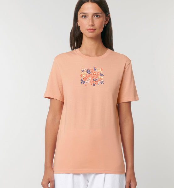 Organic Embroidered Wyld Heart T-Shirt: Buttercup