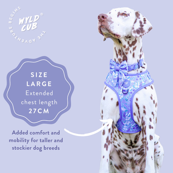 Adjustable Dog Harness: Notting Hill Wisteria