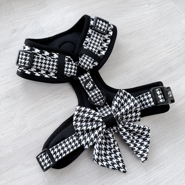 Adjustable Dog Harness: Knightsbridge Houndstooth