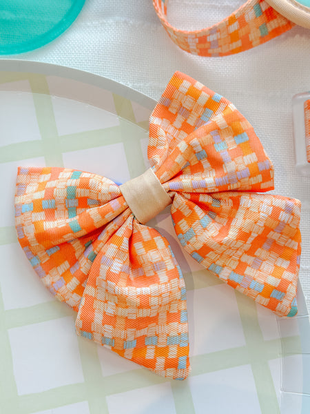 Dog Sailor Bow: Belgravia Sorbet