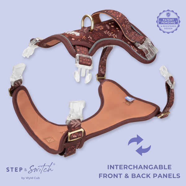 Step & Switch® Dog Harness: Chiswick Chestnut