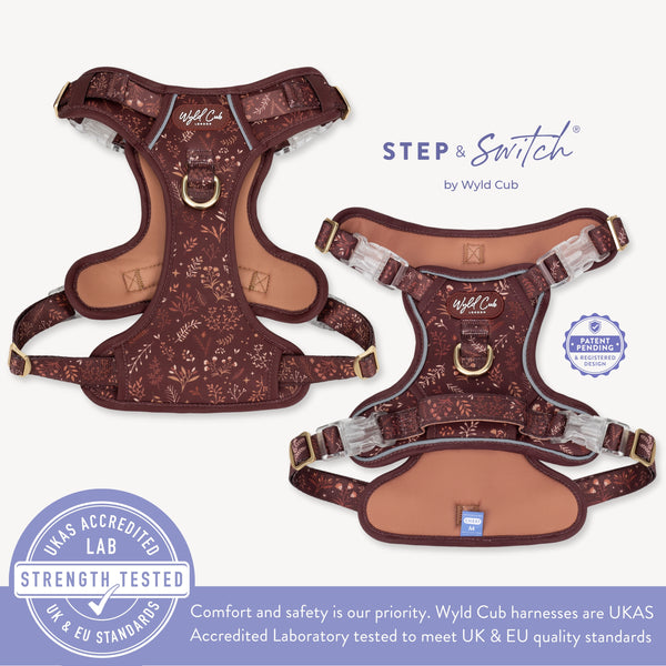 Step & Switch® Dog Harness: Chiswick Chestnut