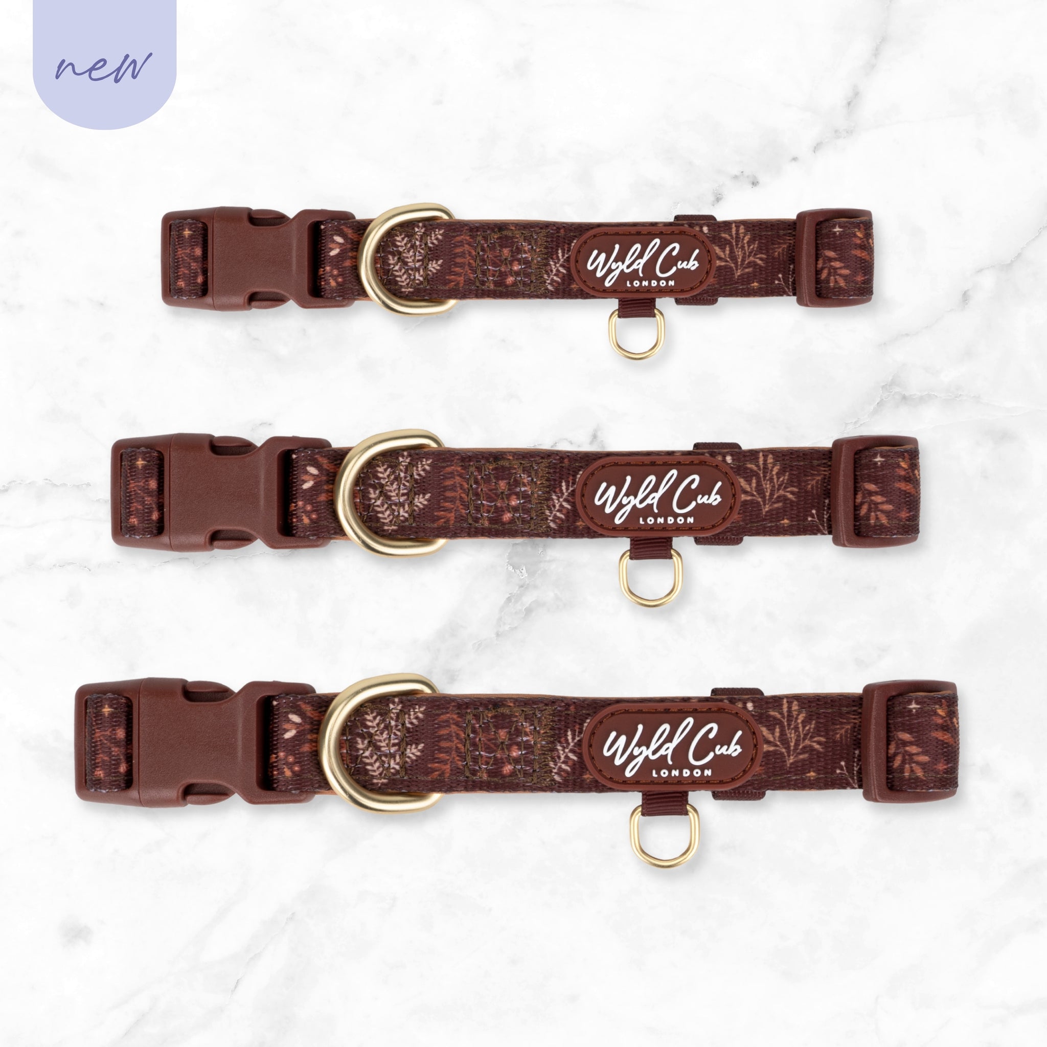 Adjustable Dog Collar: Chiswick Chestnut NEW