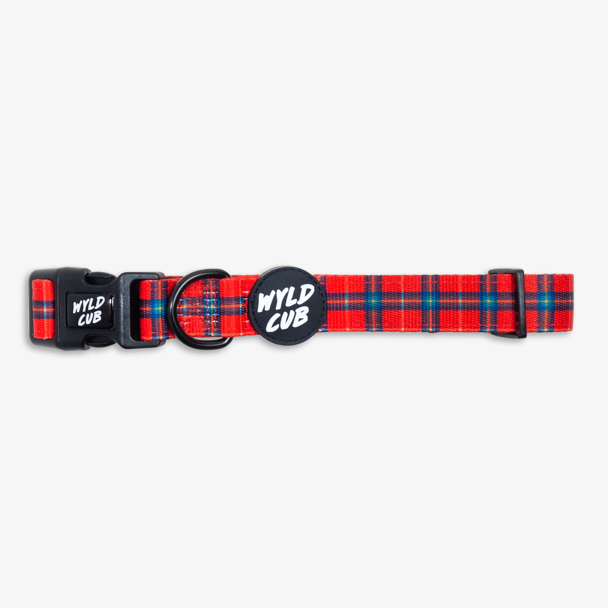 Wyld Cub red blue check tartan stylish comfortable luxury quality reversible harness collar lead poo bag walk accessories set for top dog puppy breeds french bulldog frenchie bulldog cavapoo cockerpoo spaniel king Charles spaniel shihpoo labrador terrier chihuahua