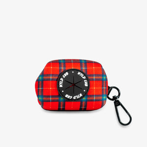 Wyld Cub red blue check tartan stylish comfortable luxury quality reversible harness collar lead poo bag walk accessories set for top dog puppy breeds french bulldog frenchie bulldog cavapoo cockerpoo spaniel king Charles spaniel shihpoo labrador terrier chihuahua