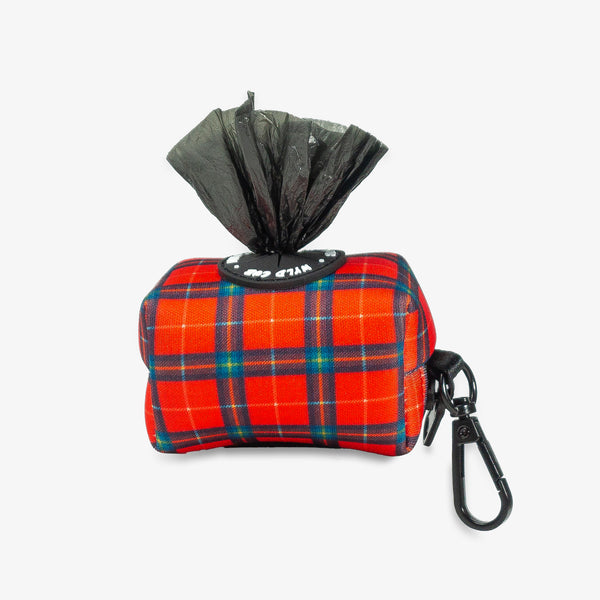 Wyld Cub red blue check tartan stylish comfortable luxury quality reversible harness collar lead poo bag walk accessories set for top dog puppy breeds french bulldog frenchie bulldog cavapoo cockerpoo spaniel king Charles spaniel shihpoo labrador terrier chihuahua