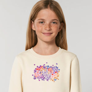 Organic Embroidered Wyld Heart BABY & KIDS Sweatshirt: Notting Hill Lilac