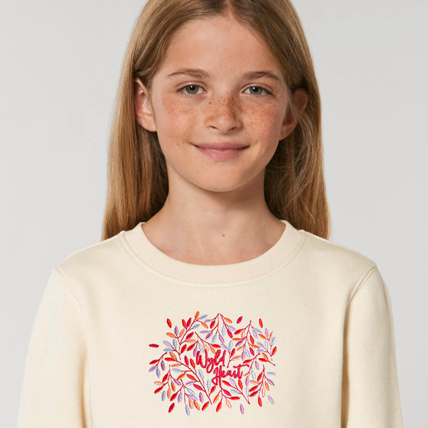 Organic Embroidered Wyld Heart BABY & KIDS Sweatshirt: Hampstead Fireside