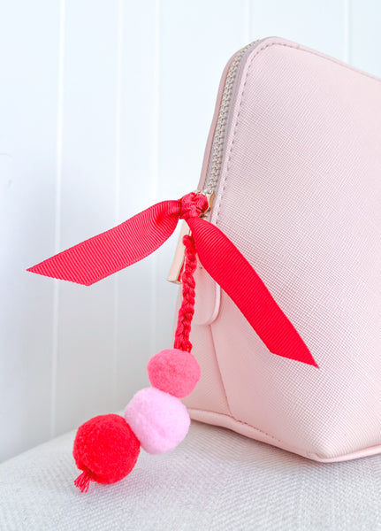 Embroidered Accessory Bag: Knightsbridge Coral