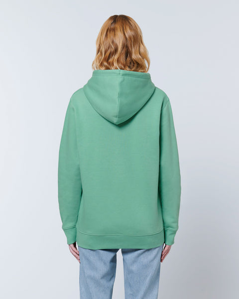 Organic Embroidered Wyld Heart Hoodie: Mint