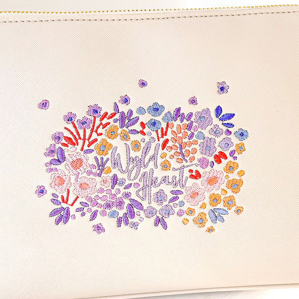 Embroidered Accessory Bag: Notting Hill Lilac