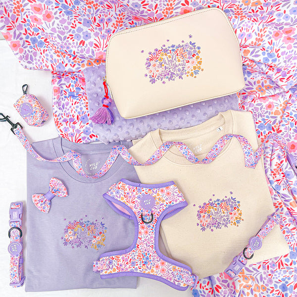 Embroidered Accessory Bag: Notting Hill Lilac