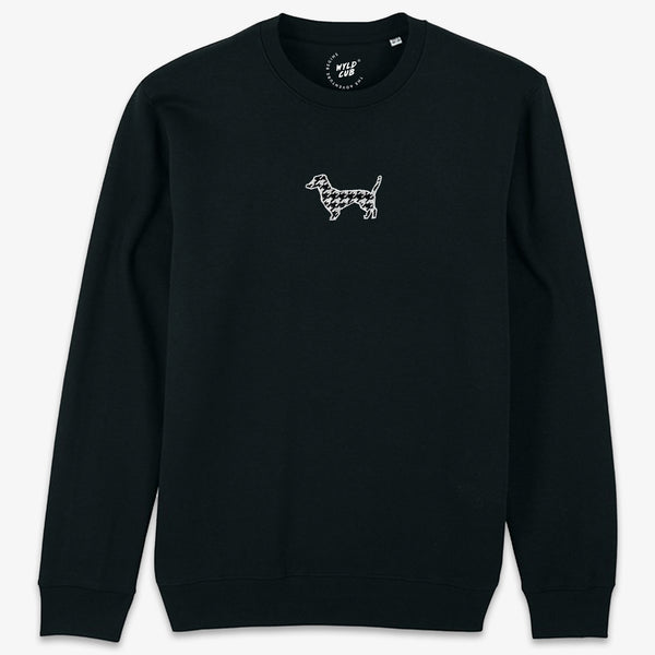 Unisex Premium Organic Embroidered Houndstooth Sweatshirt
