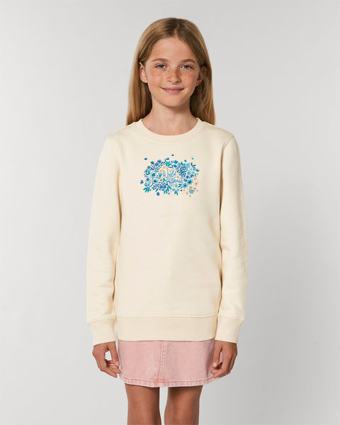 Organic Embroidered Wyld Heart BABY & KIDS Sweatshirt: Notting Hill Sky