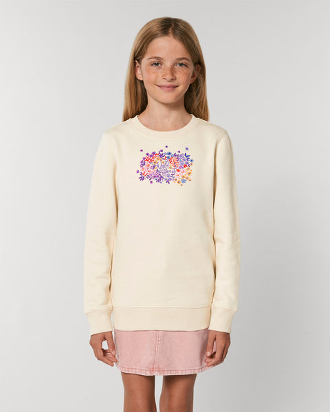 Organic Embroidered Wyld Heart BABY & KIDS Sweatshirt: Notting Hill Lilac