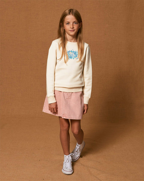 Organic Embroidered Wyld Heart BABY & KIDS Sweatshirt: Notting Hill Sky