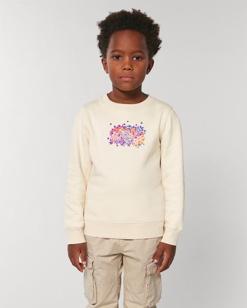 Organic Embroidered Wyld Heart BABY & KIDS Sweatshirt: Notting Hill Lilac