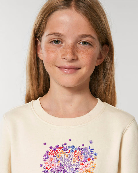 Organic Embroidered Wyld Heart BABY & KIDS Sweatshirt: Notting Hill Lilac