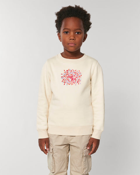 Organic Embroidered Wyld Heart BABY & KIDS Sweatshirt: Hampstead Fireside