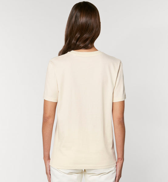 Organic Embroidered Wyld Heart T-Shirt: Mulberry x Neutral