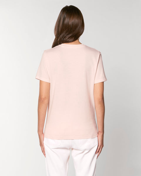 Organic Embroidered Wyld Heart T-Shirt: Coral x Blush